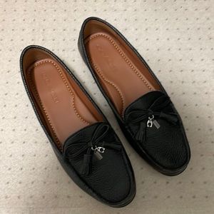COACH FLAT SHOES BLACK LEATHER SIZE 8